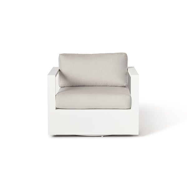 Belvedere Swivel Lounge Chair in White