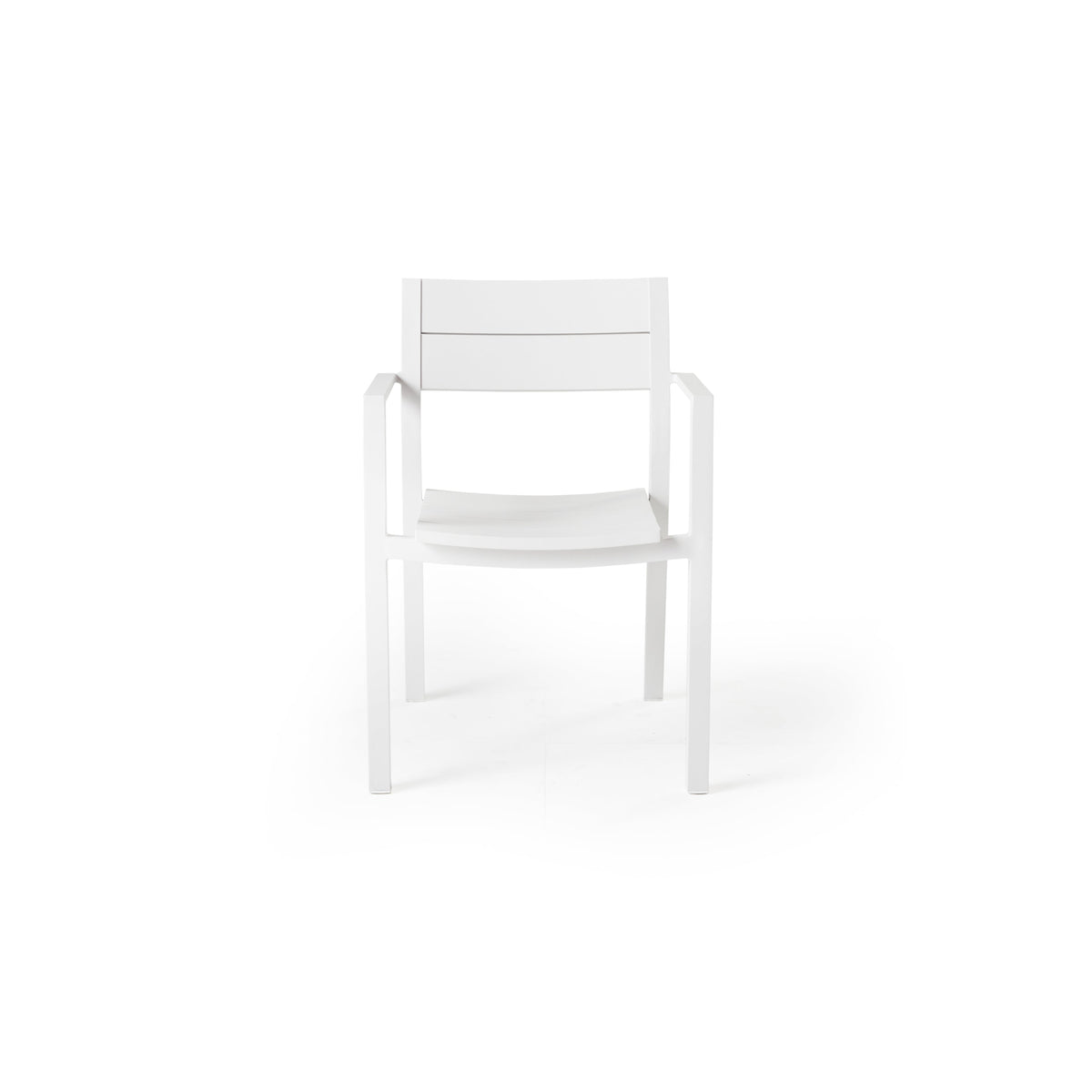 Belvedere Dining Arm Chair in White | Terra Outdoor Living