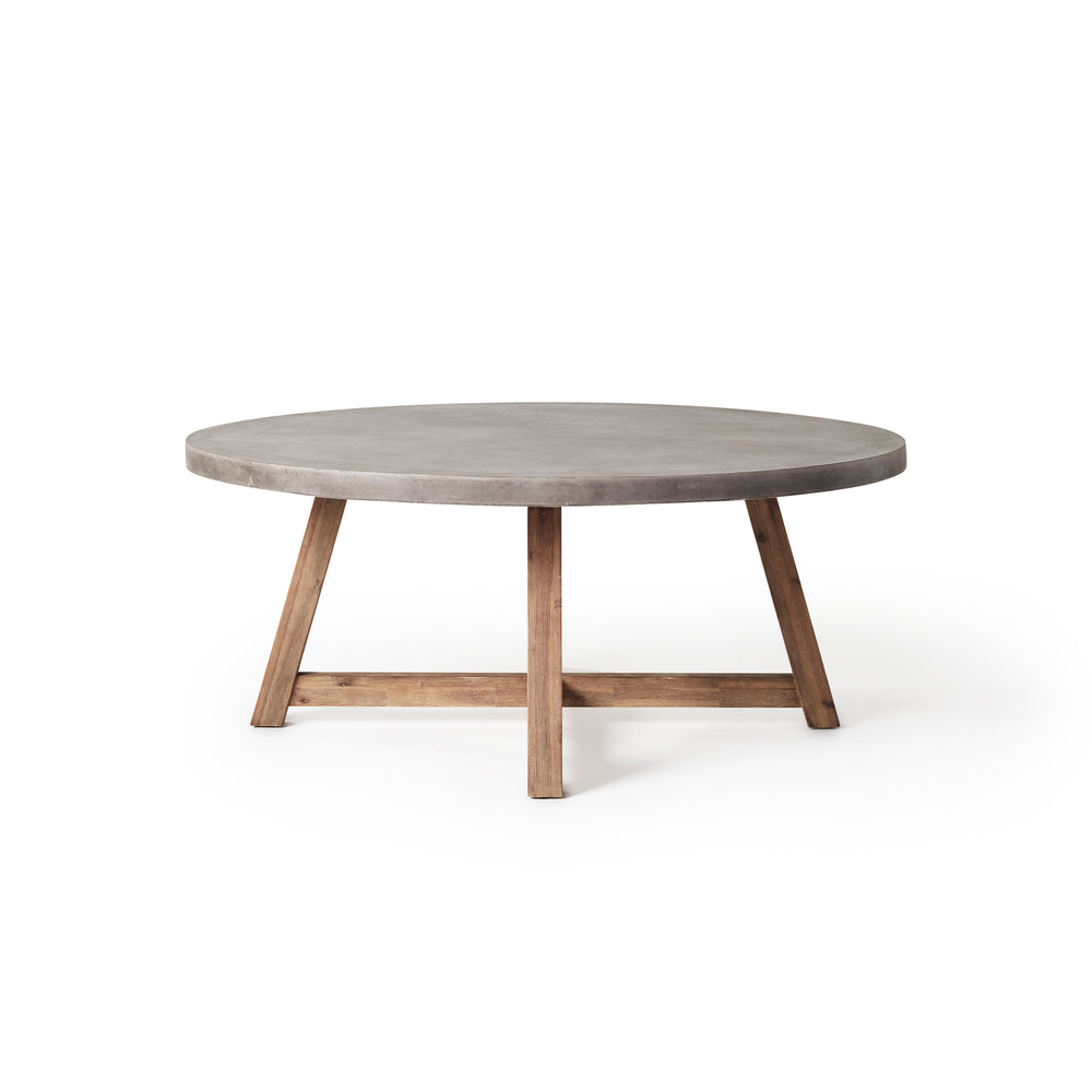 Round cement outdoor dining table top