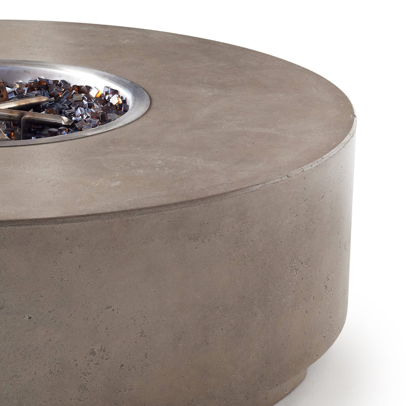 Legend Round Fire Table in Light Basalt (Natural Gas)