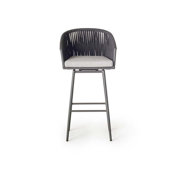 Olema Swivel Bar Chair in Charcoal
