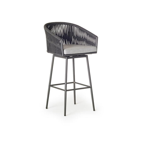 Olema Swivel Bar Chair in Charcoal