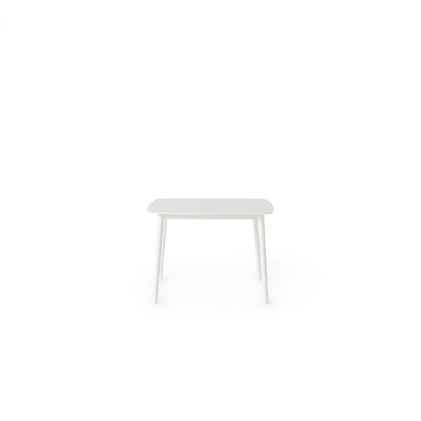 Olema Side Table in White Aluminum