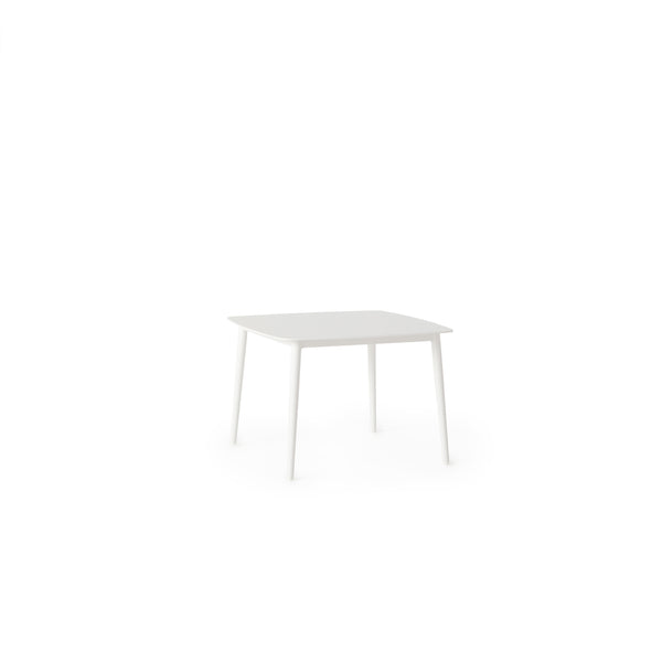 Olema Side Table in White Aluminum