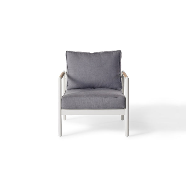 Pasadena Lounge Chair in White Aluminum