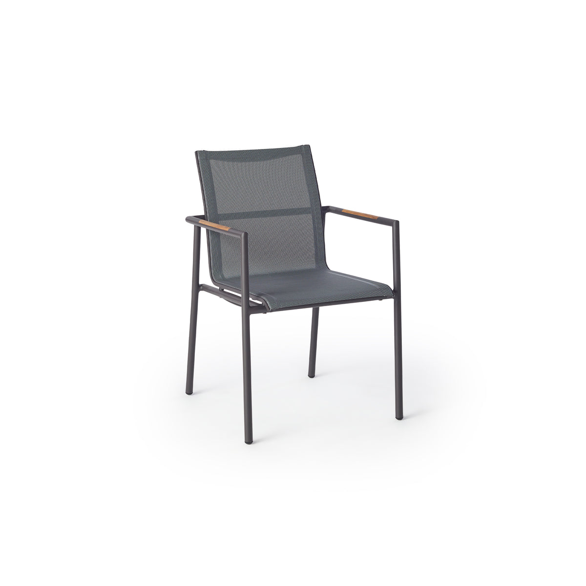 Pasadena Dining Arm Chair in Charcoal Aluminum | Terra Outdoor Living