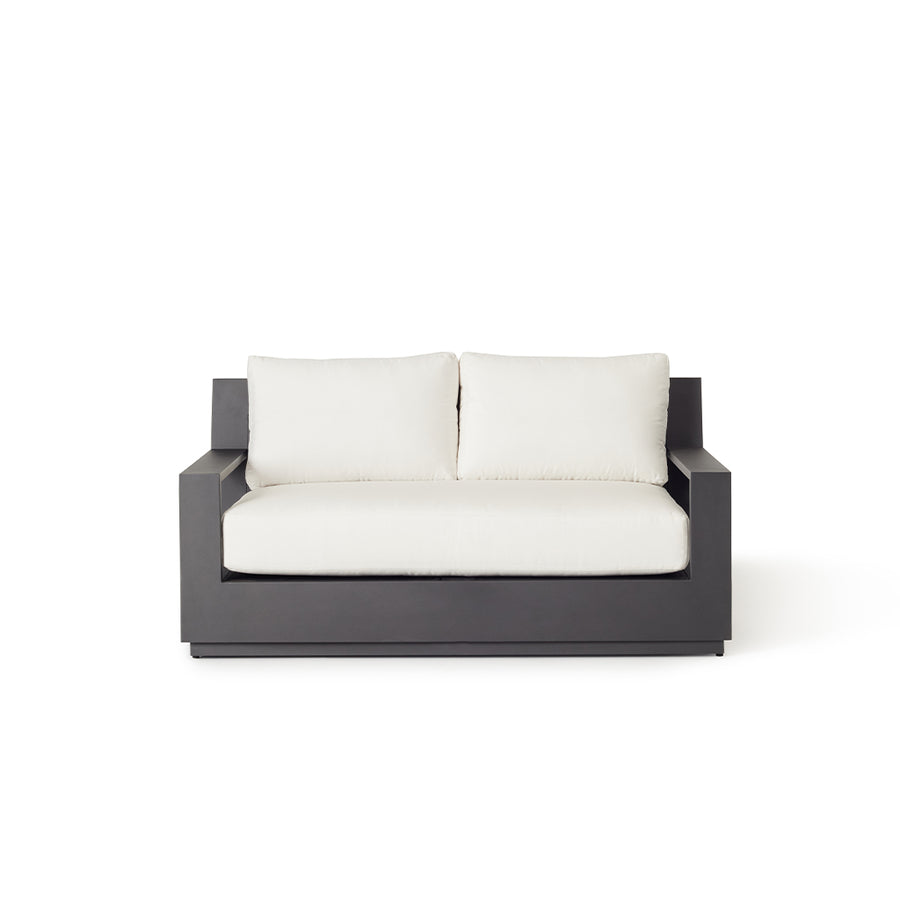 Sonora Loveseat in Charcoal Aluminum