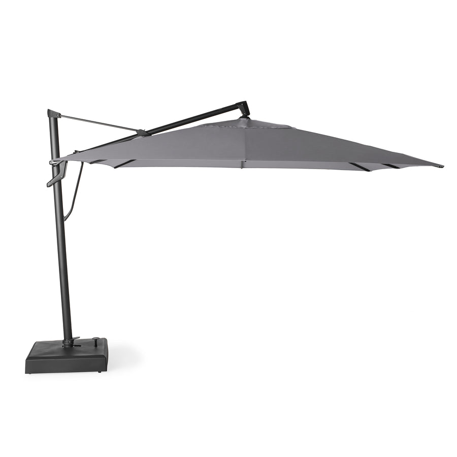 AKZ PLUS 11.5' Square Cantilever Umbrella - Black Frame & Charcoal Canopy