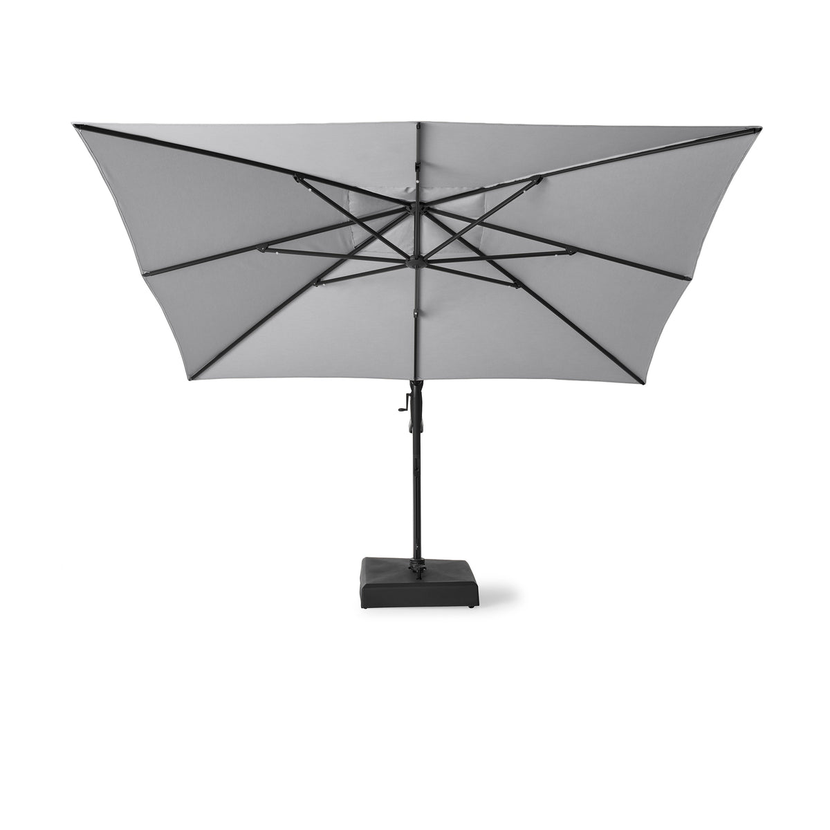 AKZ PLUS 11.5' Square Cantilever Umbrella - Black Frame & Canvas