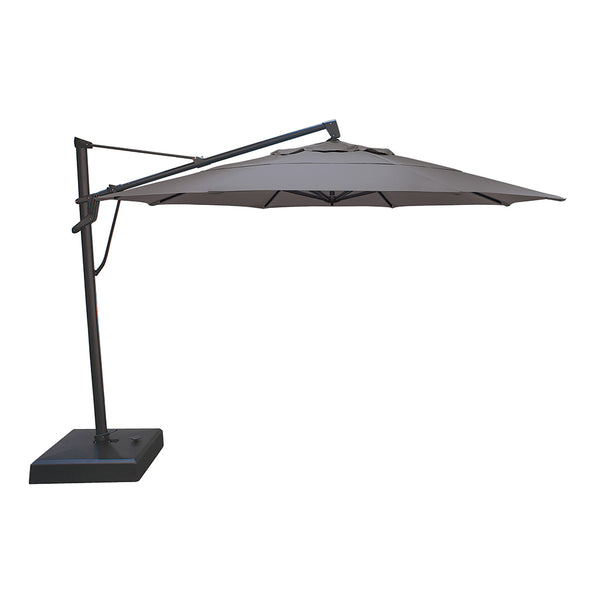 AKZ PLUS 13' Cantilever Umbrella - Black Frame & Charcoal Canopy