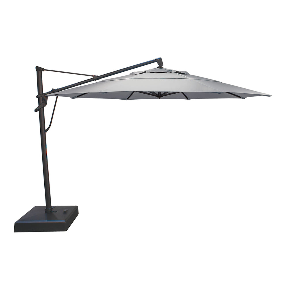 AKZ PLUS 13' Cantilever Umbrella - Black Frame & Cast Silver