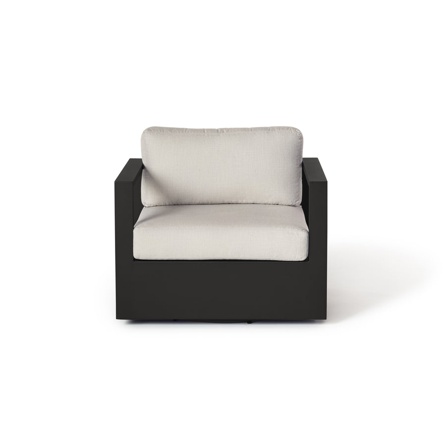 Belvedere Swivel Lounge Chair in Charcoal