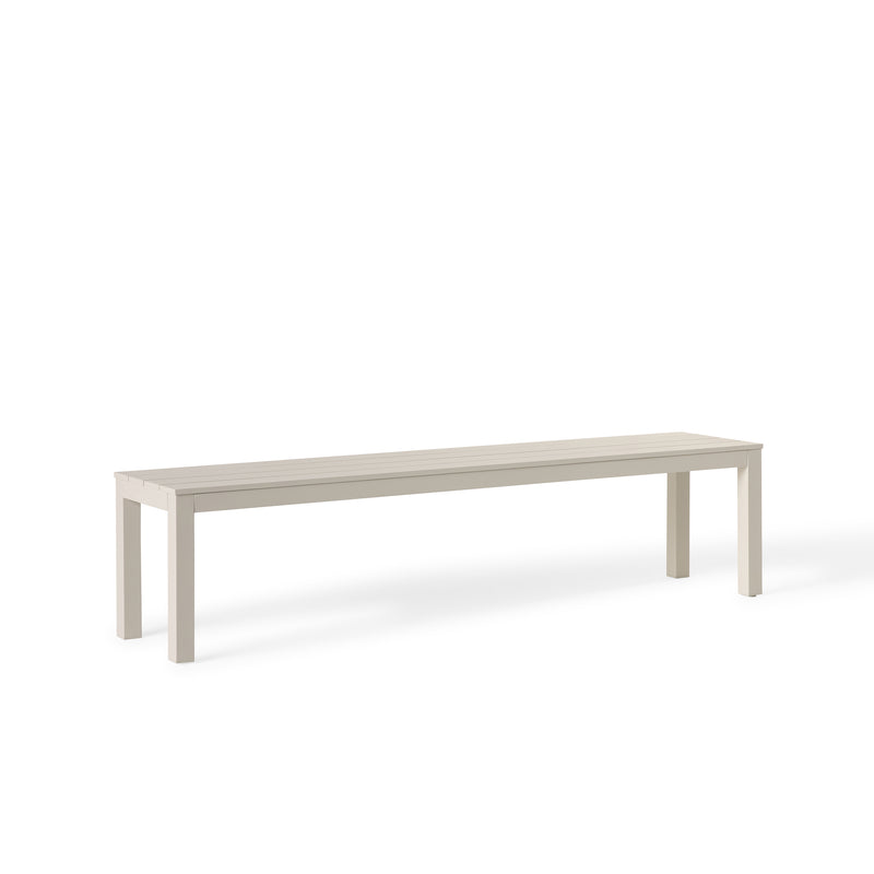 Belvedere Backless Bench in Dune Aluminum