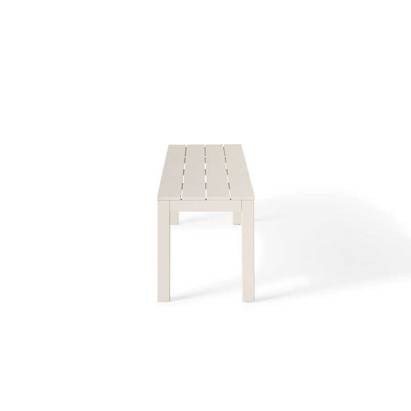 Belvedere Backless Bench in Dune Aluminum