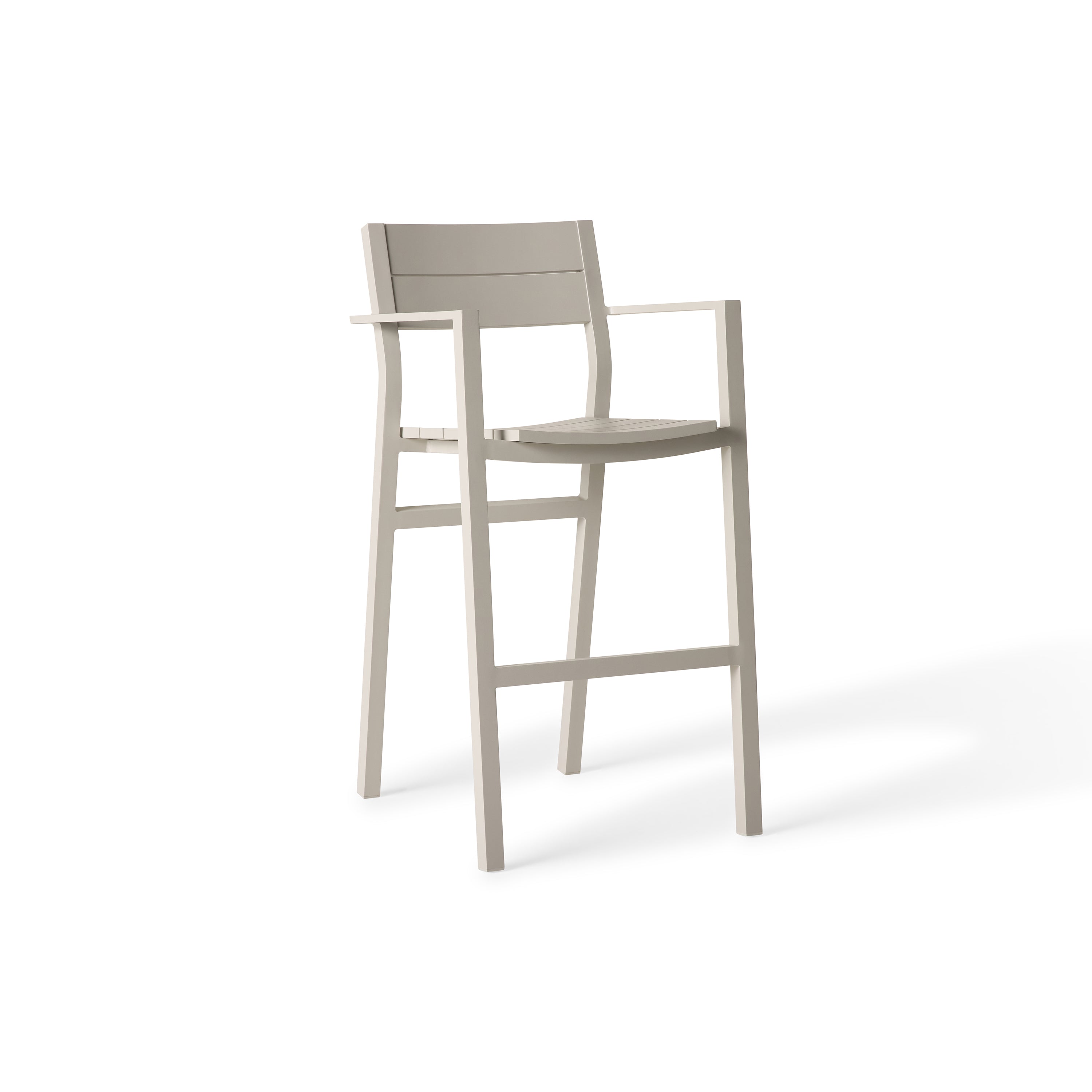 Belvedere Bar Chair in Dune Aluminum