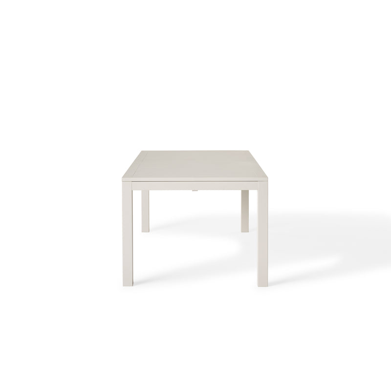 Belvedere 78"-120" Extension Dining Table in Dune Aluminum