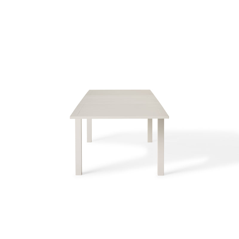 Belvedere 78"-120" Extension Dining Table in Dune Aluminum
