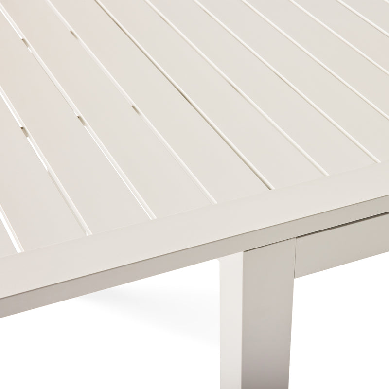 Belvedere 78"-120" Extension Dining Table in Dune Aluminum