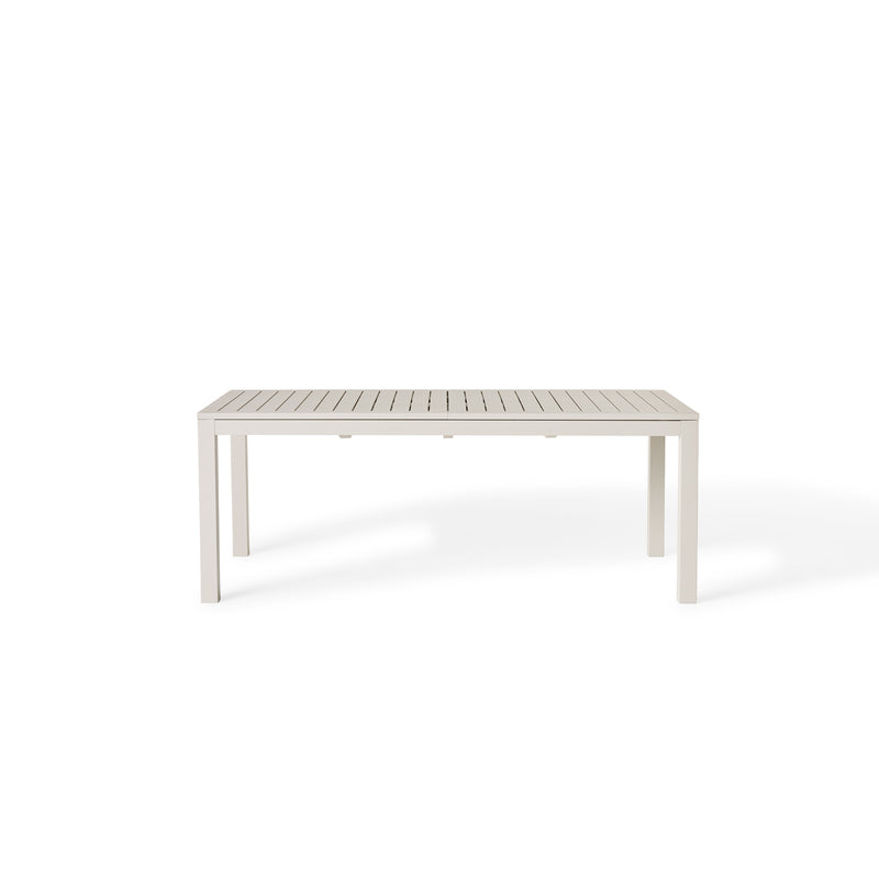 Belvedere 78"-120" Extension Dining Table in Dune Aluminum