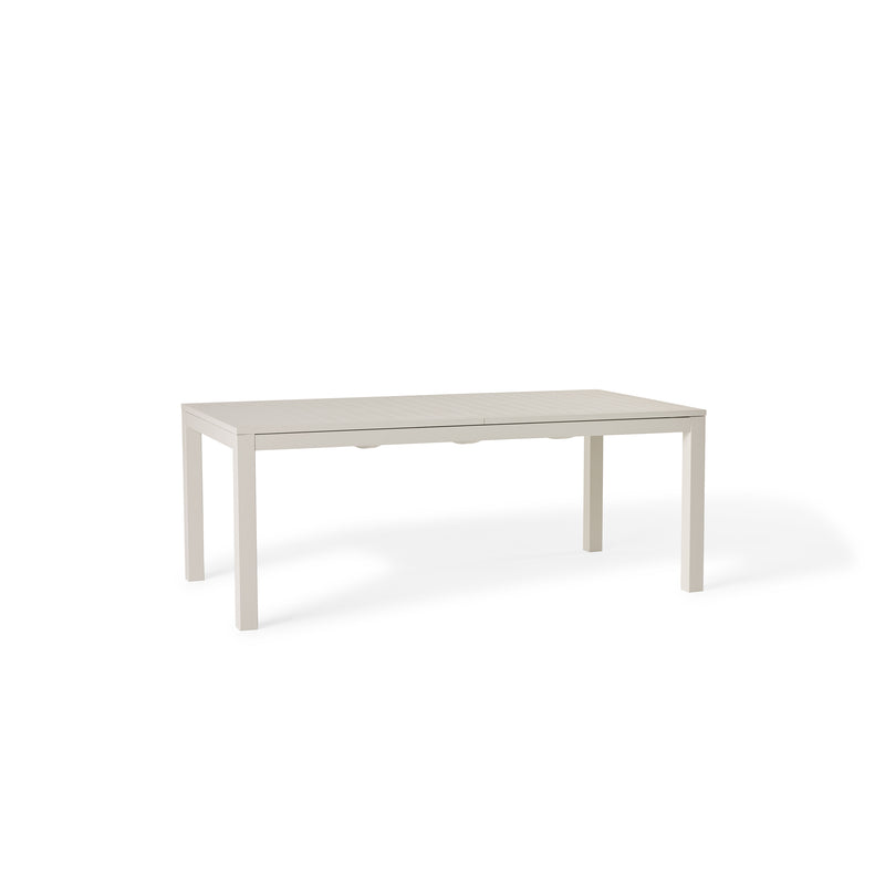Belvedere 78"-120" Extension Dining Table in Dune Aluminum