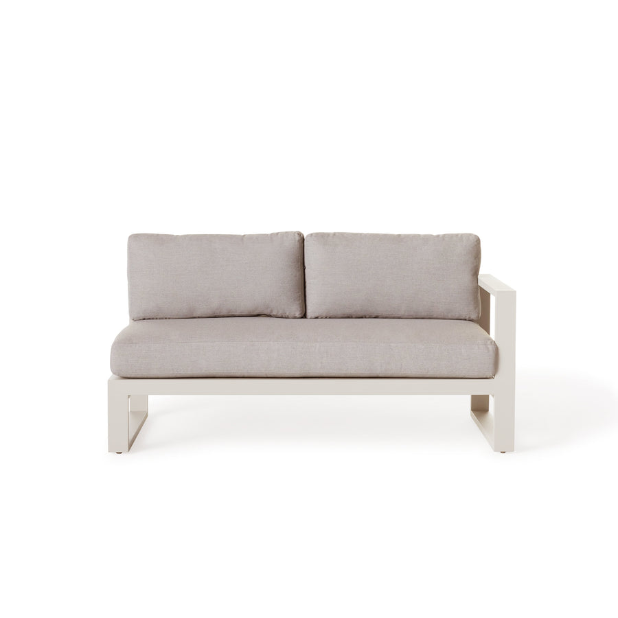 Belvedere Sectional Left Arm in Dune Aluminum