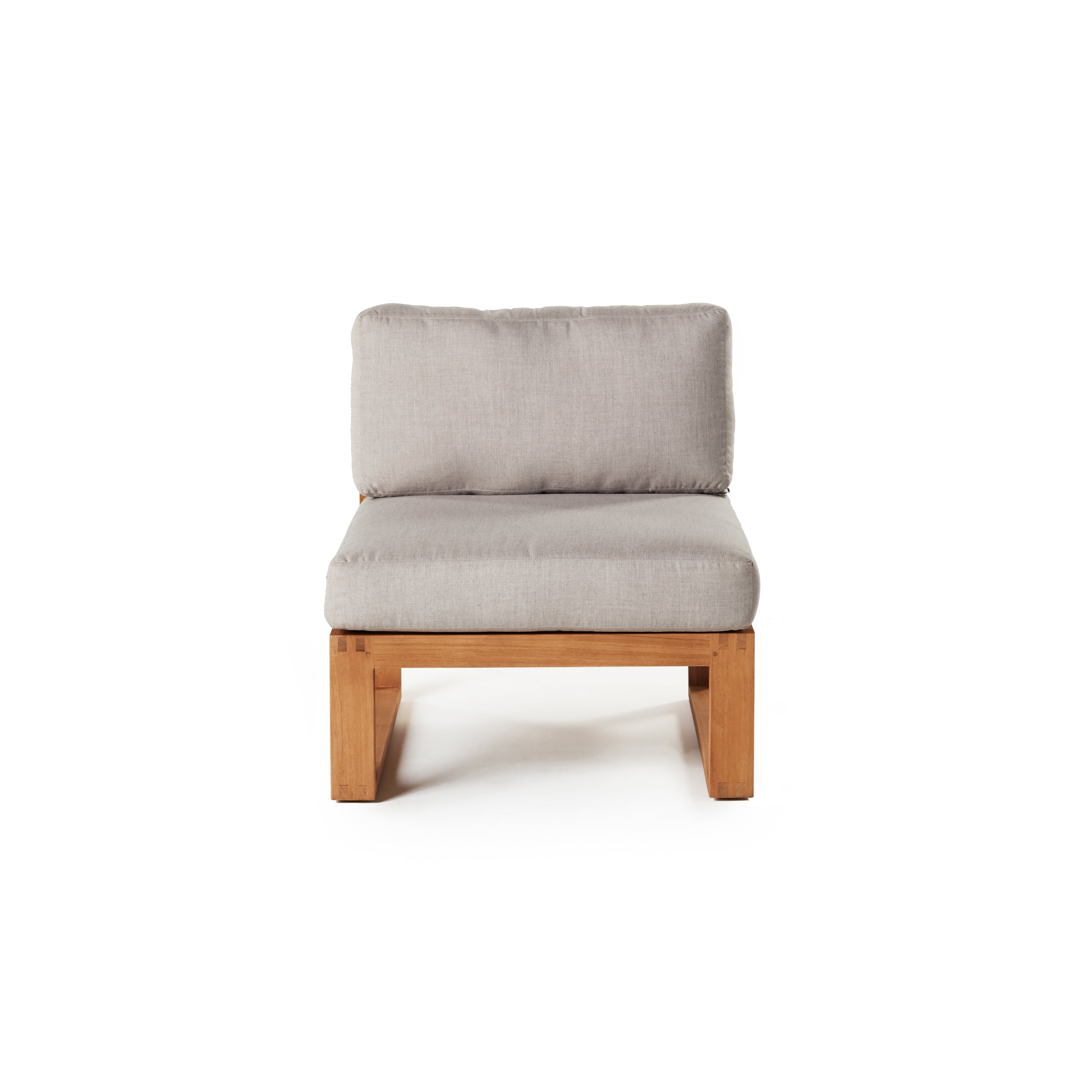Belvedere Sectional Armless Chair in Teak