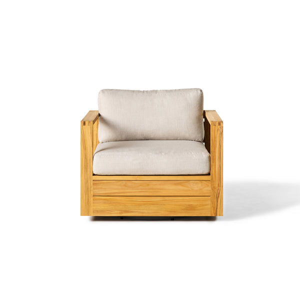 Belvedere Swivel Lounge Chair in Teak