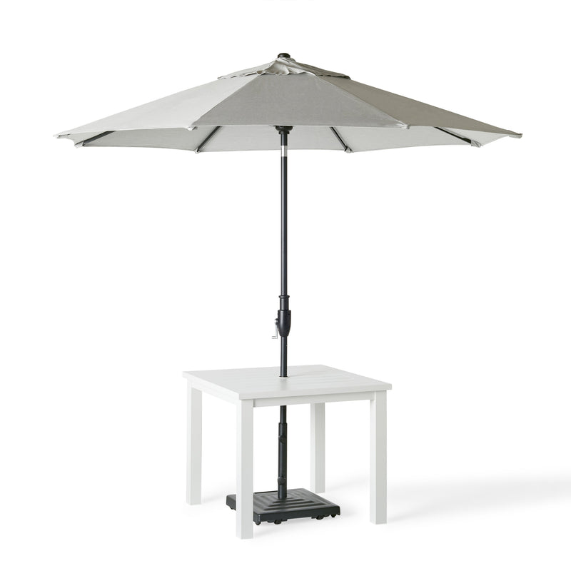 center tile for patio table umbrella Belvedere 36" Umbrella Table in White