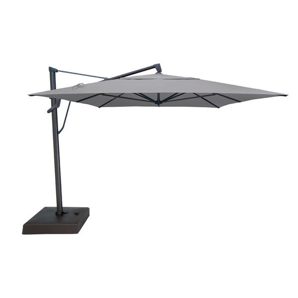 AKZ PLUS 10x13' Cantilever Umbrella - Black Frame & Granite Canopy