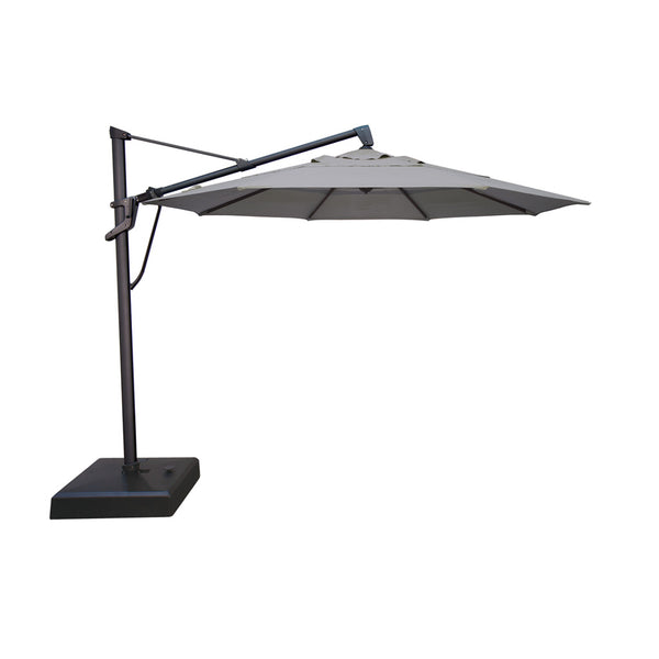 AKZ PLUS 11' Cantilever Umbrella - Black Frame & Granite Canopy
