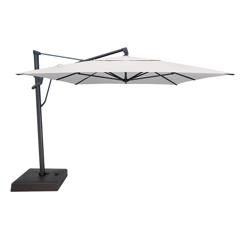 AKZ PLUS 10x13' Cantilever Umbrella - Black Frame & Natural Canopy