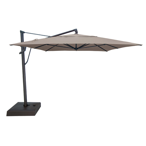 AKZ PLUS 10x13' Cantilever Umbrella - Bronze Frame & Taupe Canopy
