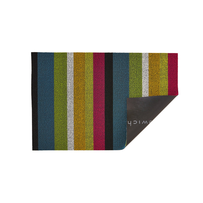 Bold Stripe Shag Rug in Multi