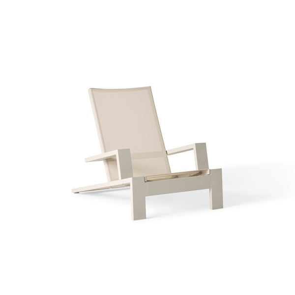 Breeze Adirondack Chair in Dune Aluminum & Beige Mesh