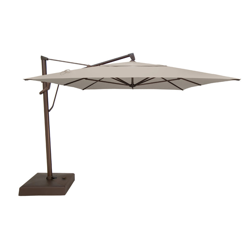 AKZ PLUS 10x13' Cantilever Umbrella - Bronze Frame & Flax Canopy