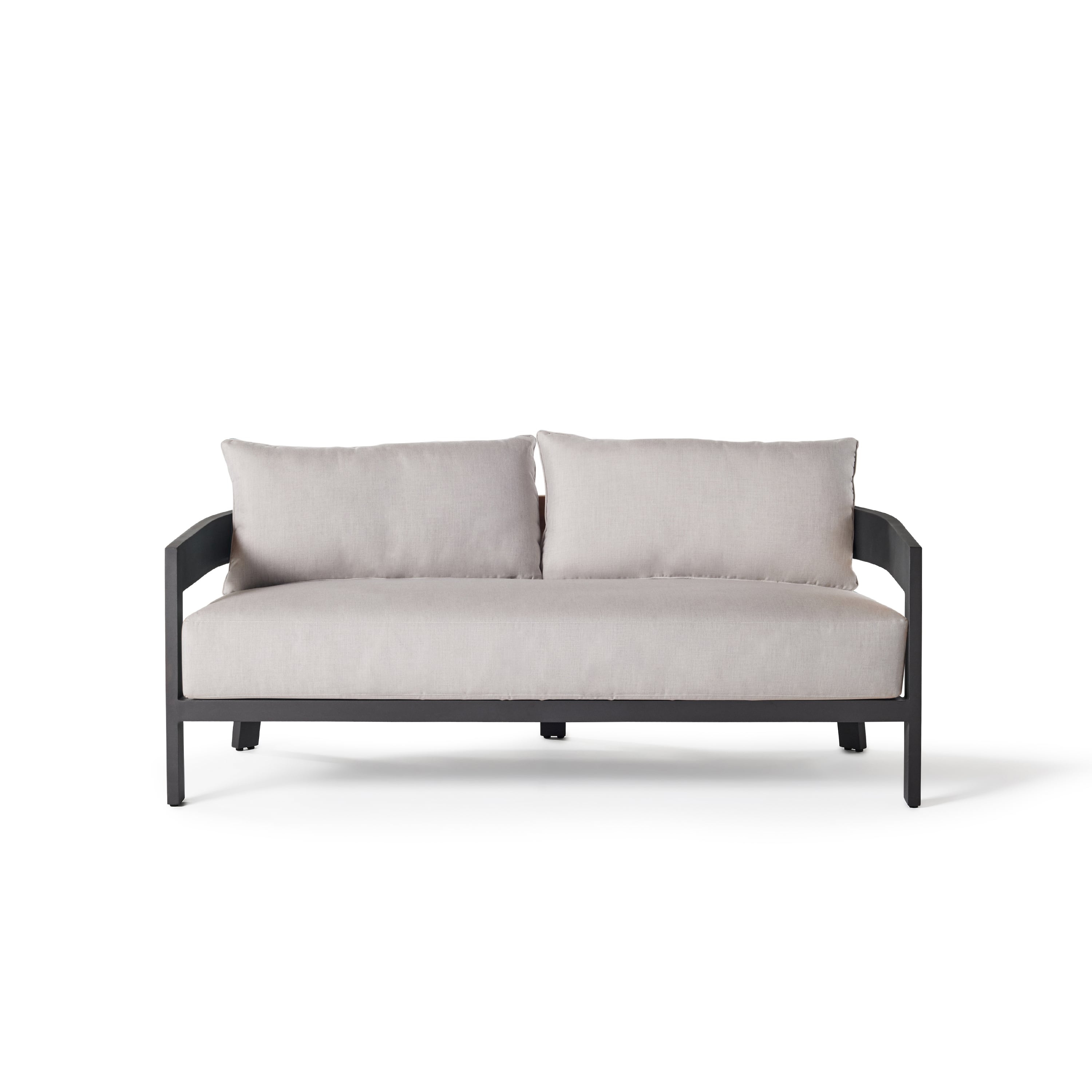 Cavallo Loveseat in Charcoal Aluminum