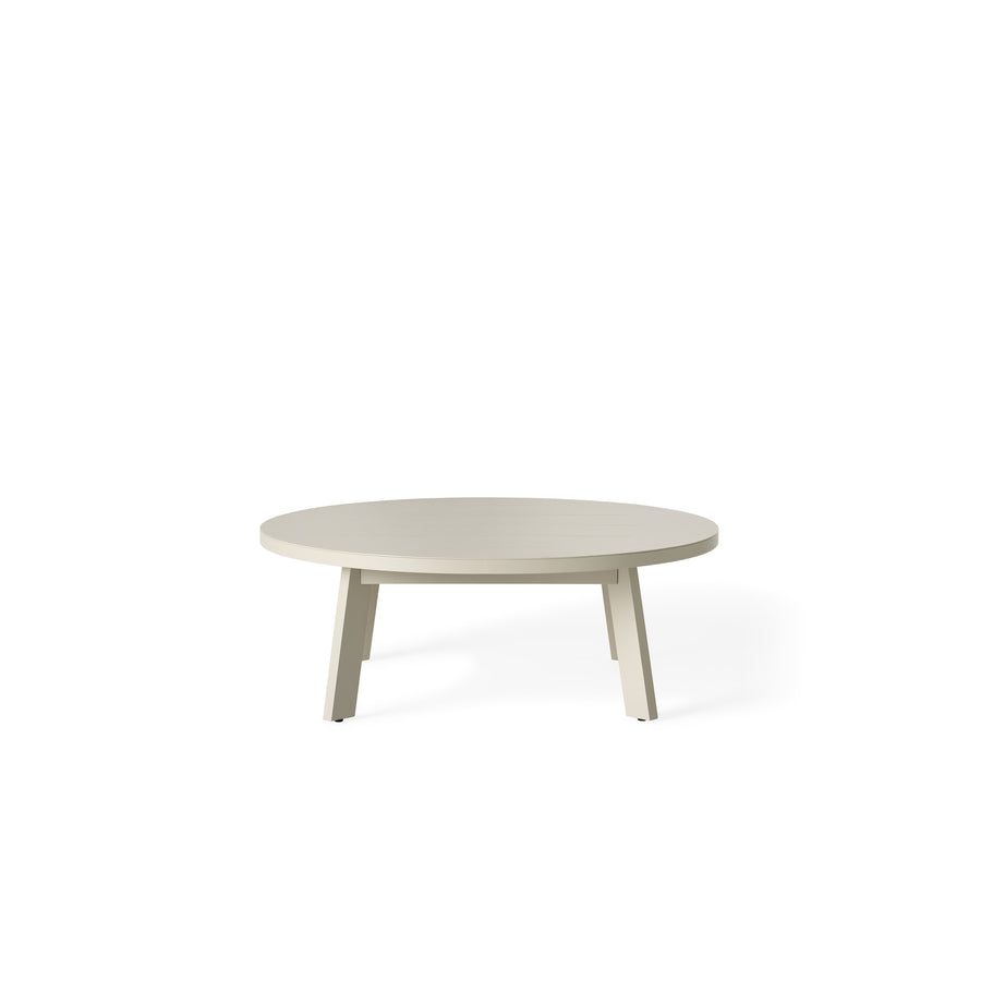 Cavallo 43" Round Coffee Table in Dune Aluminum
