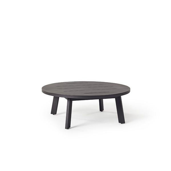 Cavallo 43" Round Coffee Table in Charcoal Aluminum
