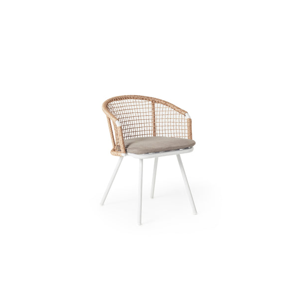 Cazadero Dining Chair in White Aluminum