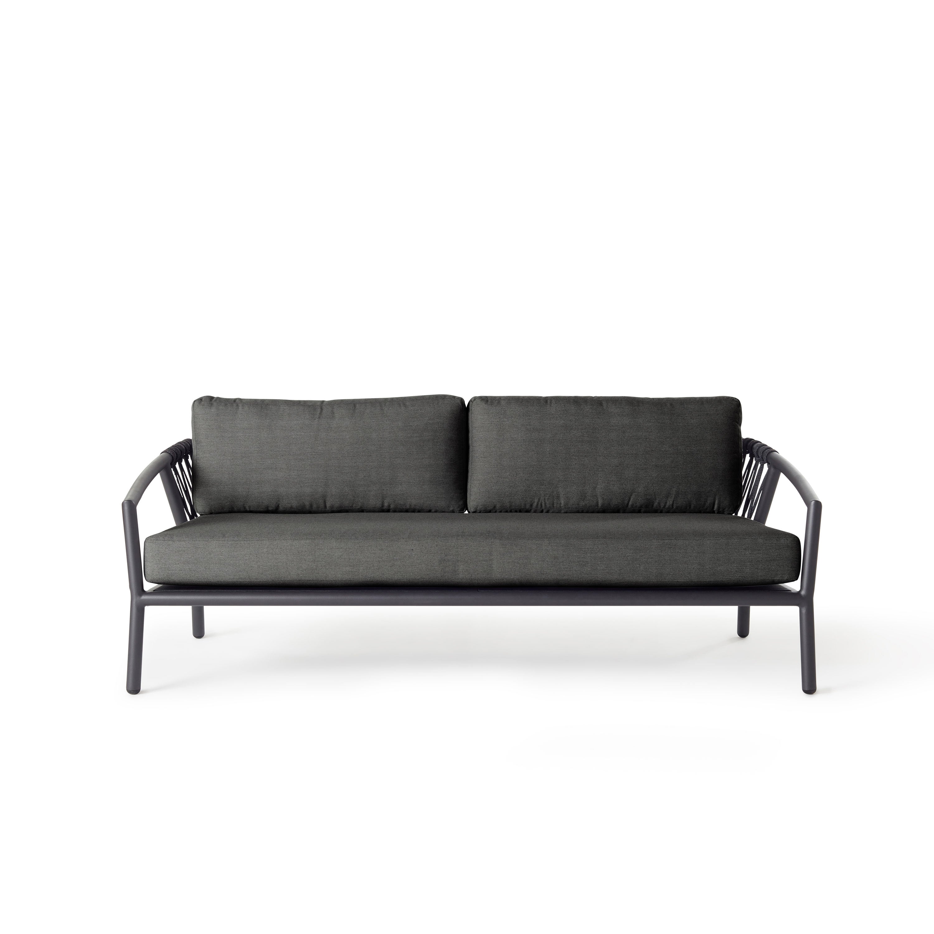 Harborside Loveseat in Charcoal Aluminum | Terra Outdoor Living