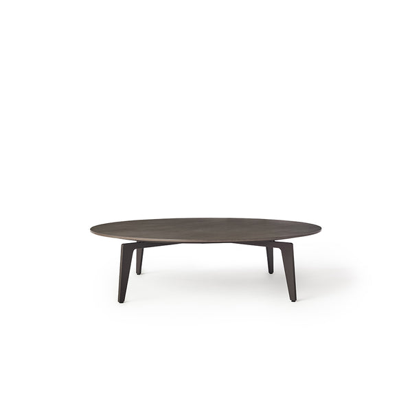 Luna Coffee Table in Charcoal with Ceramic Sandstone Top