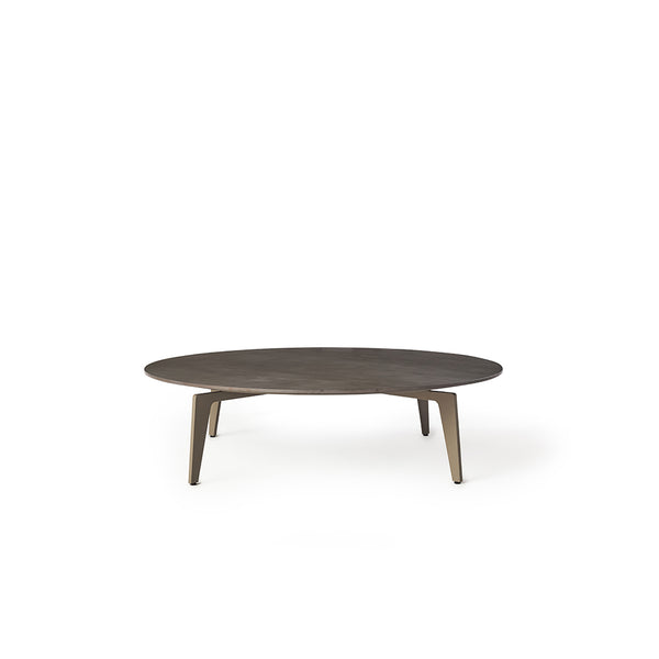 Luna Coffee Table in Quartz Grey with Ceramic Sandstone Top