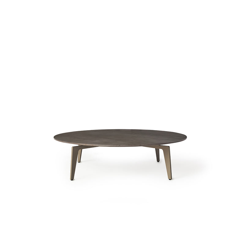 Luna Coffee Table in Quartz Grey with Ceramic Sandstone Top