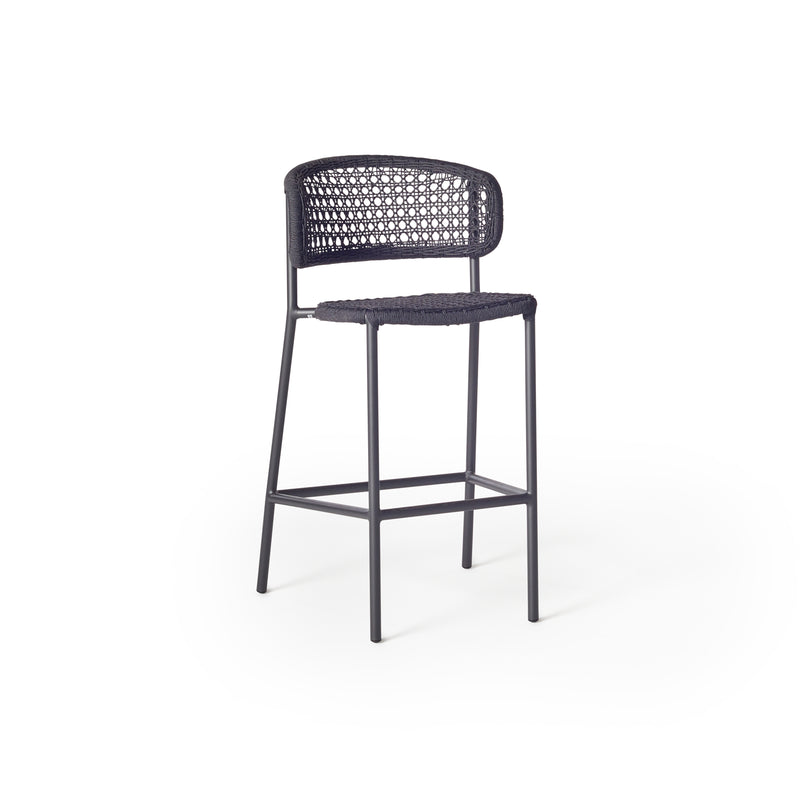 Mariposa Bar Chair with Charcoal Rope