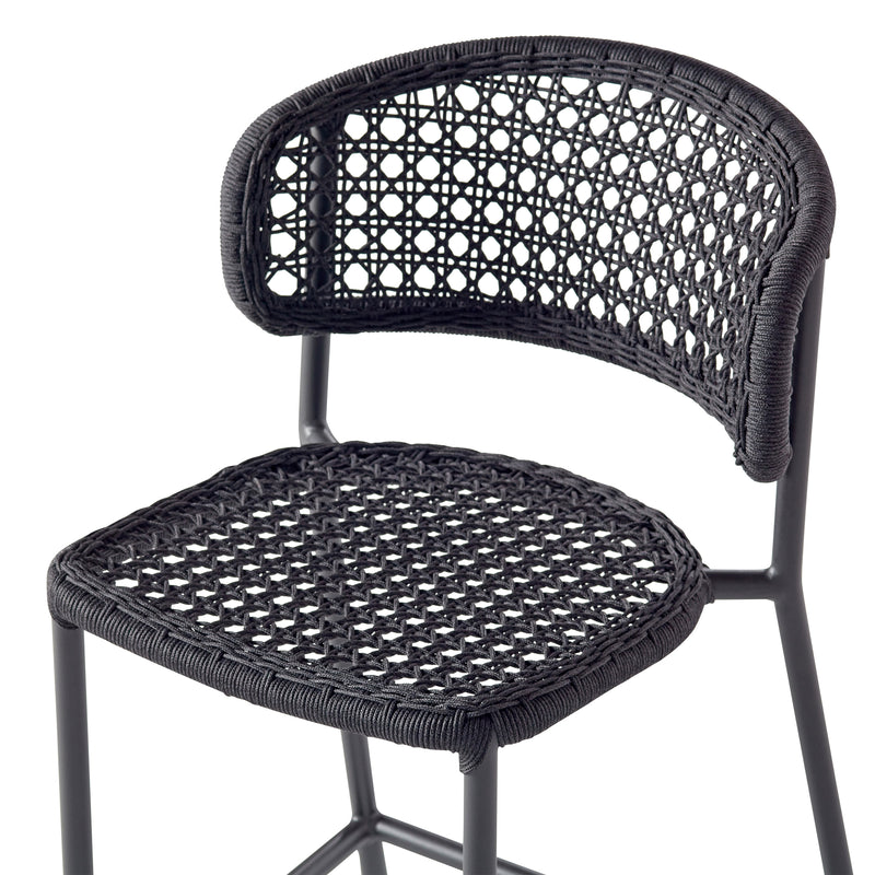 Mariposa Bar Chair with Charcoal Rope