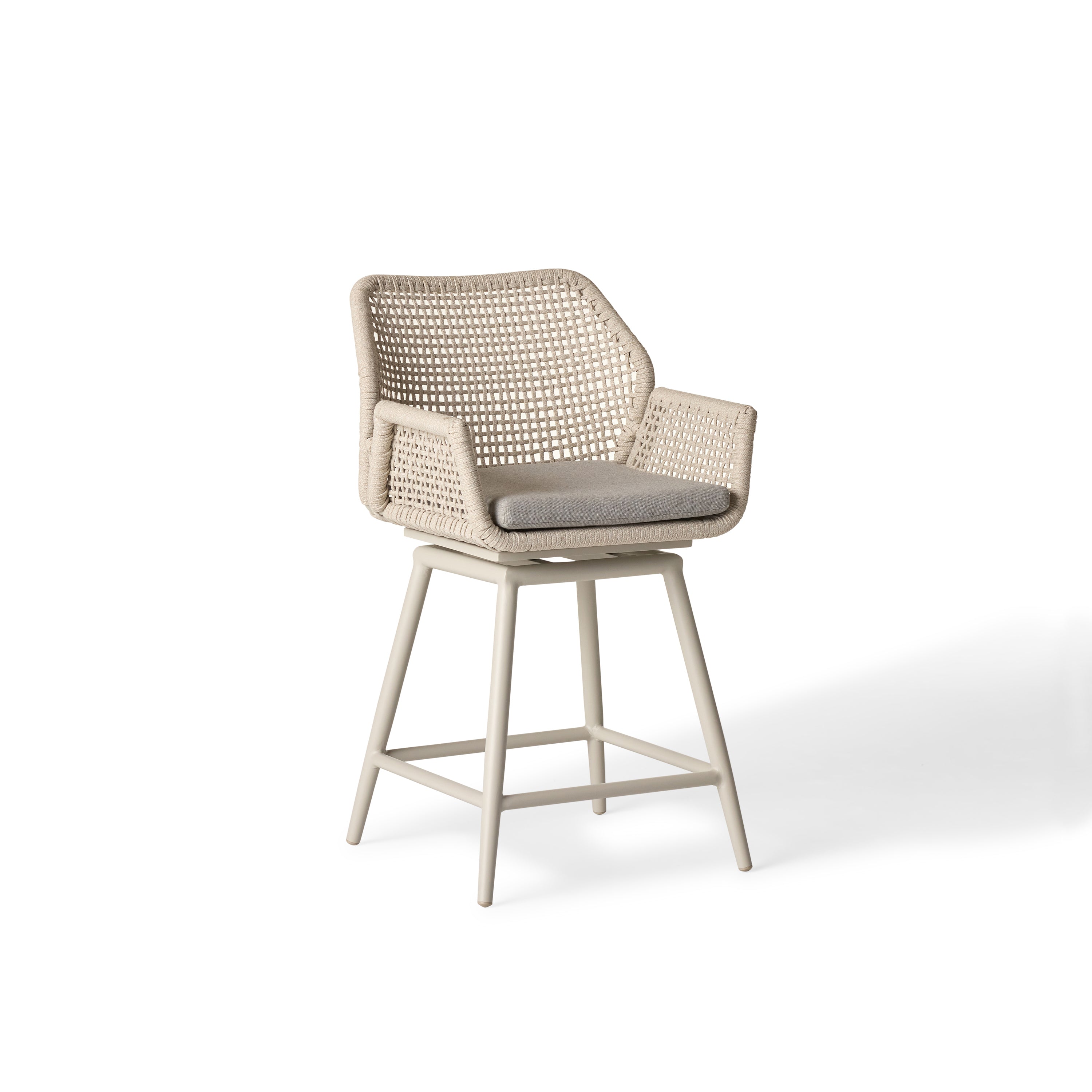 Montecito Swivel Counter Chair in Dune Aluminum