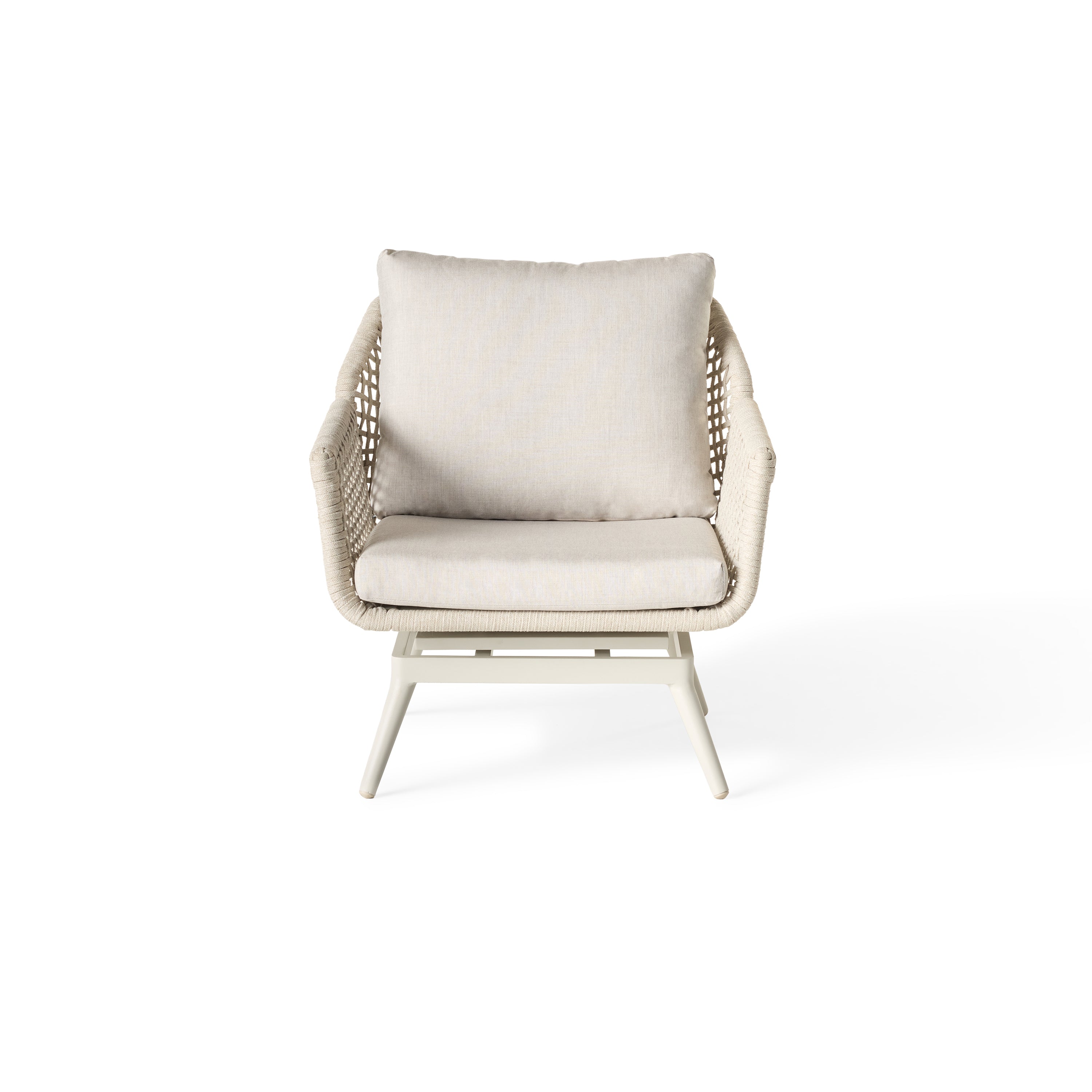 Montecito Swivel Lounge Chair in Dune Aluminum