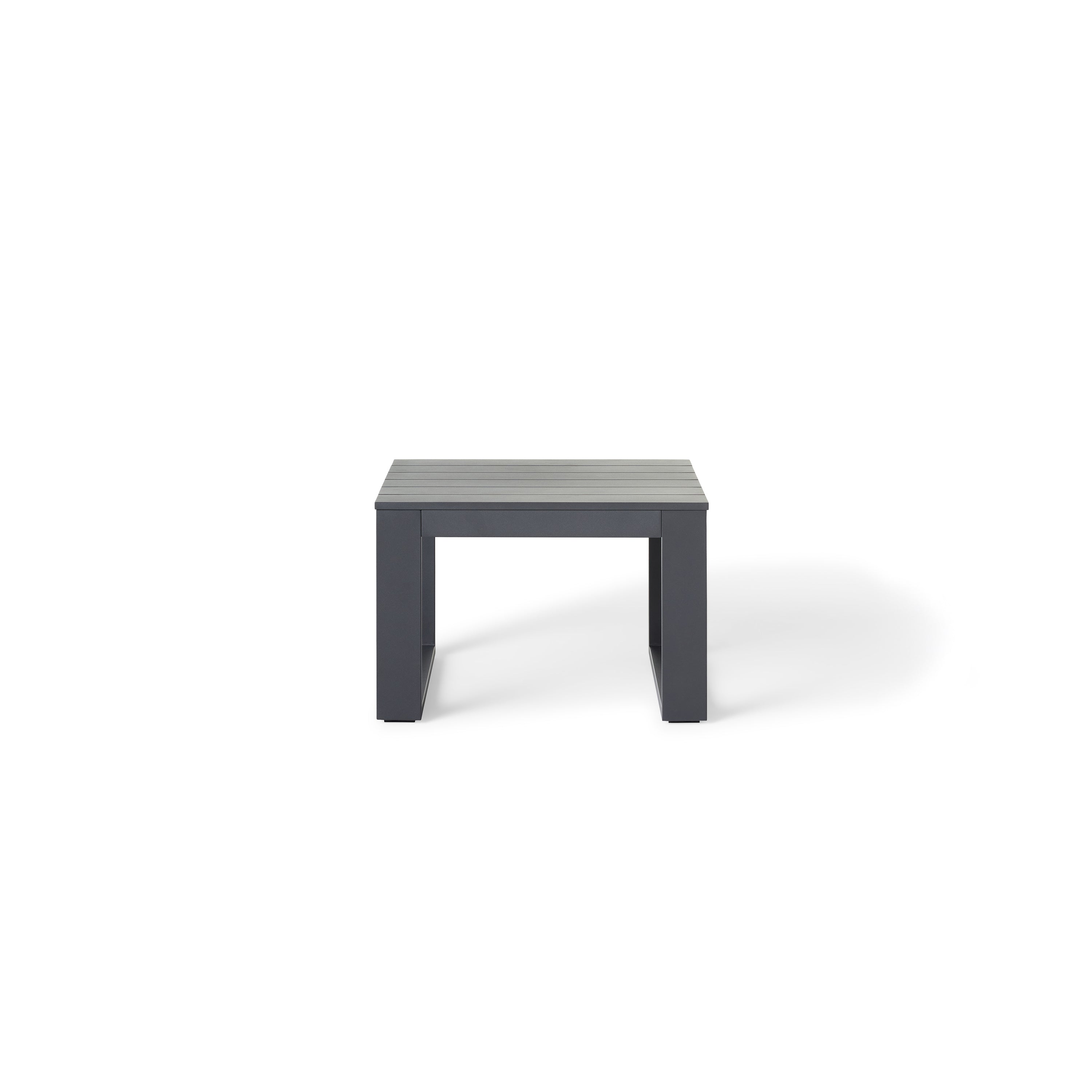 Nicasio Side Table in Charcoal Aluminum