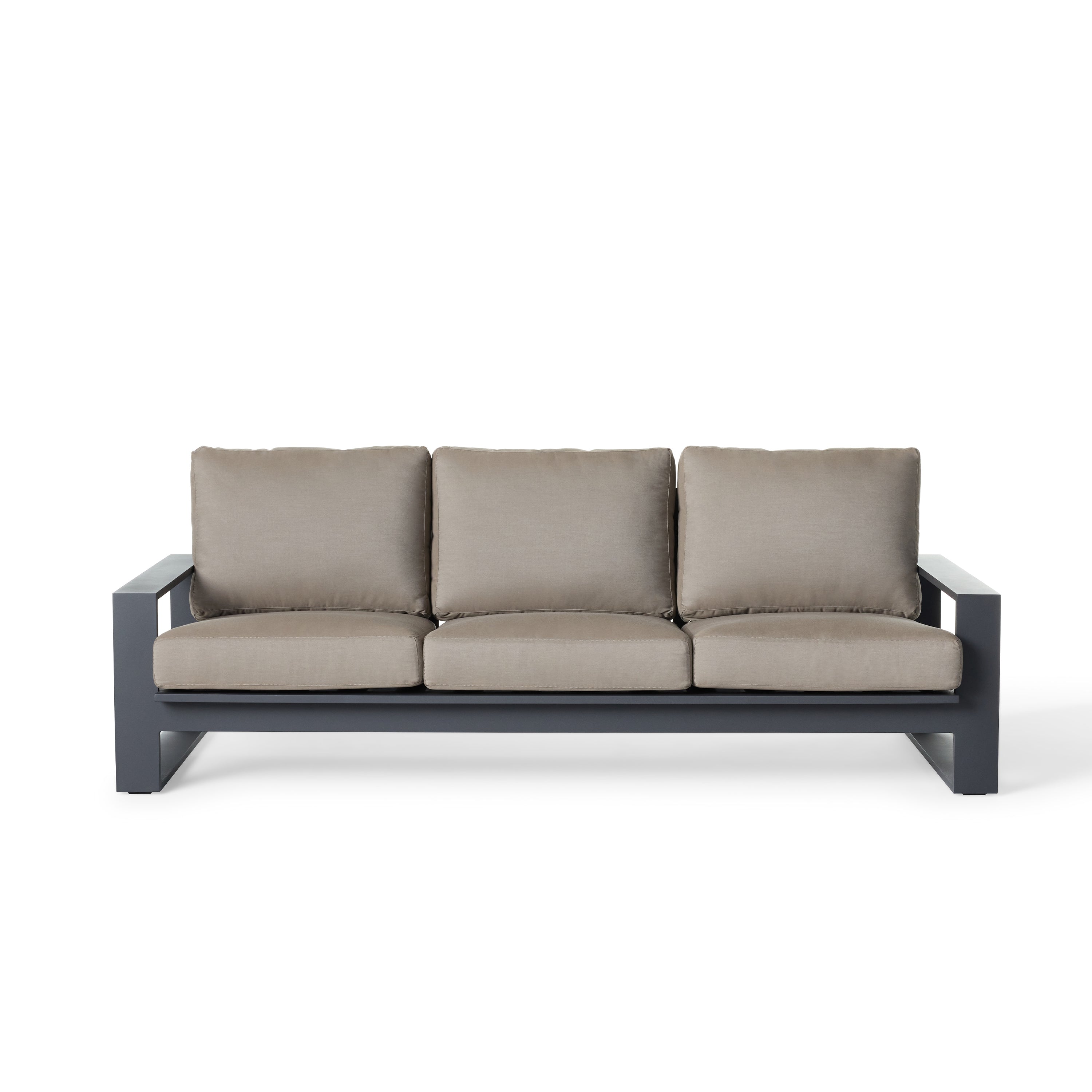 Nicasio Sofa in Charcoal Aluminum