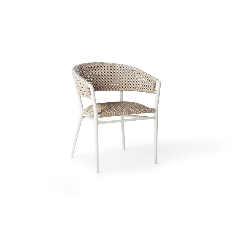 Pacific Dining Chair in White Aluminum